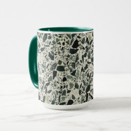 Moderne groene terrazzo-patroon abstract mok
