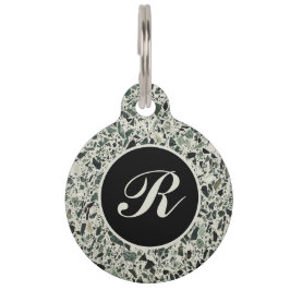 Moderne Groene Terrazzo Patroon Abstracte Huisdierpenning