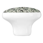 Moderne Groene Terrazzo Patroon Abstracte Keramische Knop (Zijkant)