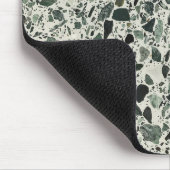 Moderne Groene Terrazzo Patroon Abstracte Muismat (Hoek)