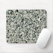 Moderne Groene Terrazzo Patroon Abstracte Muismat (Met muis)