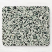 Moderne Groene Terrazzo Patroon Abstracte Muismat (Voorkant)