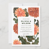 Moderne groene tint met florale aardtoon kaart (Voorkant)