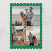 Moderne groene Tis the Season Kerst Doodle Feestdagenkaart (Achterkant)