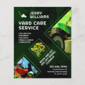 Moderne groene toon geometrische yard zorg flyer (Voorkant)