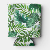 Moderne, groene, tropische Waterverf Blikjeskoeler (Voorkant)