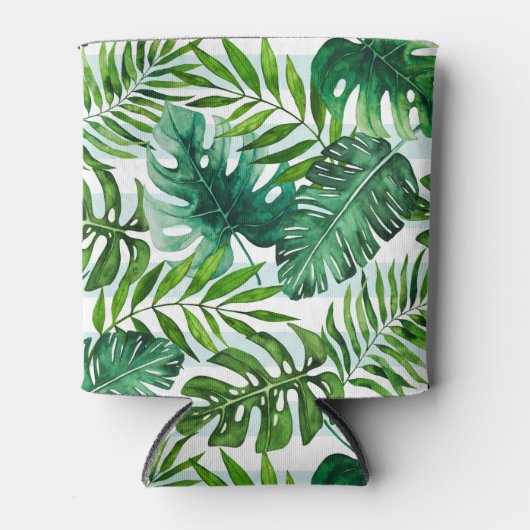 Moderne, groene, tropische Waterverf Blikjeskoeler (Voorkant)