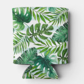 Moderne, groene, tropische Waterverf Blikjeskoeler (Achterkant)