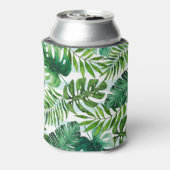 Moderne, groene, tropische Waterverf Blikjeskoeler (Blikje Achterkant)