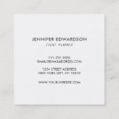 Moderne groene tropische waterverf laat blozen vierkante visitekaartje (Achterkant)