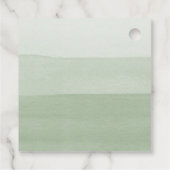 Moderne Groene Trouwdag Bedankjes Labels (Achterkant)