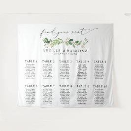 Moderne groene trouwzaalstoelindeling wandkleed