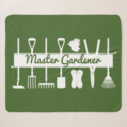 Moderne groene tuinmastertuinier sherpa deken (Voorkant (horizontaal))