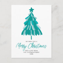 Moderne groene turquoise kerstboom