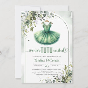 Moderne groene tutu jurk groen en goud kaart