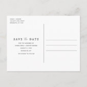 Moderne Groene Twee Foto Bruiloft Save the Date Aankondigingskaart (Achterkant)