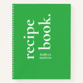 Moderne groene typografie Aangepast blanco boek (Voorkant)