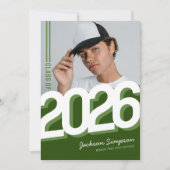 Moderne Groene Typografie Foto Afstudeerproject Kaart (Voorkant)