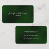 Moderne, groene, unieke creatieve laag visitekaartje (Voorkant / Achterkant)