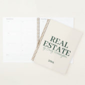 Moderne Groene Vastgoedmakelaar Planner (Display)