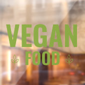 Moderne groene veganistische levensmiddelen raamfo raamsticker (Vel 2)