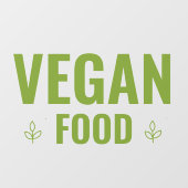 Moderne groene veganistische levensmiddelen raamfo raamsticker (Vel)