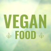 Moderne groene veganistische levensmiddelen raamfo raamsticker (Vel 3)