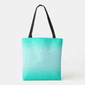 Moderne groene verloopwaterwatercolo natuur Aangep Tote Bag (Achterkant)