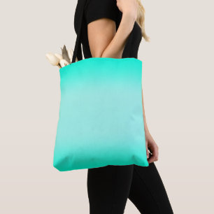 Moderne groene verloopwaterwatercolo natuur Aangep Tote Bag