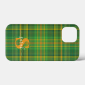 Moderne Groene Vintage Monogarm Case-Mate iPhone Case (Achterkant (horizontaal))