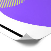 Moderne groene, violette geometrische vormen Abstr Poster (Hoek)