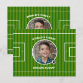 Moderne groene voetzoekersport Aangepaste foto Briefkaart (Voorkant / Achterkant)