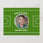 Moderne groene voetzoekersport Aangepaste foto Briefkaart (Voorkant)