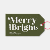 Moderne groene vrolijke en heldere cadeau Labels Cadeaulabel (Voorkant (Horizontaal))