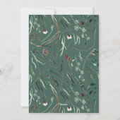 Moderne groene waterverf botanische typografie feestdagenkaart (Achterkant)