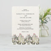 Moderne groene Waterverf Cactus Kaart (Staand voorkant)