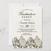 Moderne groene Waterverf Cactus Kaart (Voorkant)