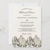 Moderne groene Waterverf Cactus Kaart (Voorkant)