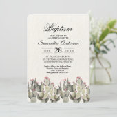 Moderne groene Waterverf Cactus Kaart (Staand voorkant)