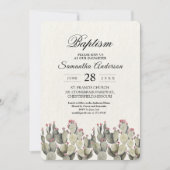 Moderne groene Waterverf Cactus Kaart (Voorkant)