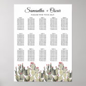 Moderne groene Waterverf Cactus Poster (Voorkant)