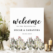 Moderne groene Waterverf Cactus Poster