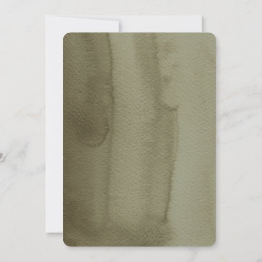 Moderne groene Waterverf Cactus Save The Date (Achterkant)