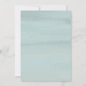 Moderne groene Waterverf Elegante bruiloft Kaart (Achterkant)