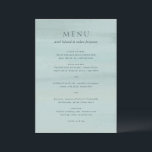 Moderne groene Waterverf Elegante bruiloft Menu<br><div class="desc">Modern huwelijksmenu met uw dinermenu op een abstracte waterverf achtergrond.</div>