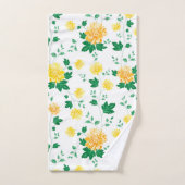Moderne groene Waterverf Floral Bad Handdoek (Handdoek)