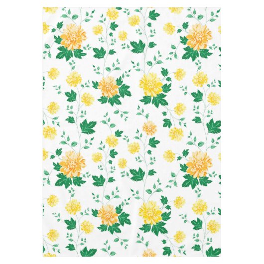 Moderne groene Waterverf Floral Tafelkleed (Voorkant)