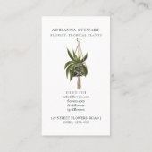 Moderne groene waterverf huisbloemist plant visitekaartje (Achterkant)