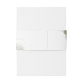 Moderne groene Waterverf (imitatie) bruiloft Uitnodigingen Wikkel (Achterkant Voorbeeld)