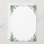 Moderne Groene Waterverf Kerstdiner Party Kaart (Achterkant)